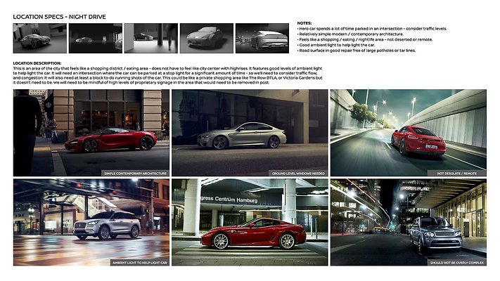 03a LOCATION SPECS - NIGHT DRIVE MY22 Z Product Location Scouting 102521