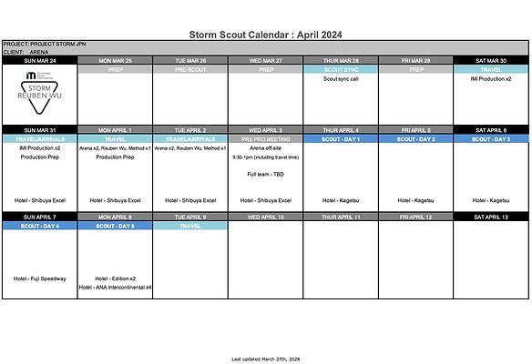 Storm Calendar
